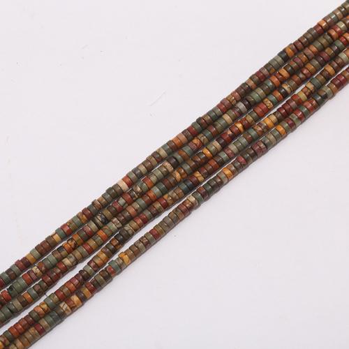 Single Gemstone Beads, Red Pine, Flat Round, DIY mixed colors Approx 38 cm 
