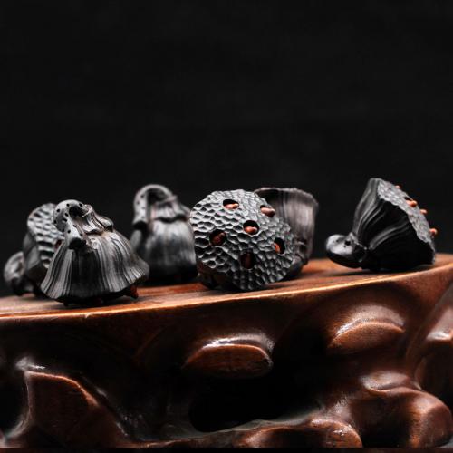 Carved Wood pendants, Черный сандал, Лотос Seedpod, резной, DIY, черный продается PC