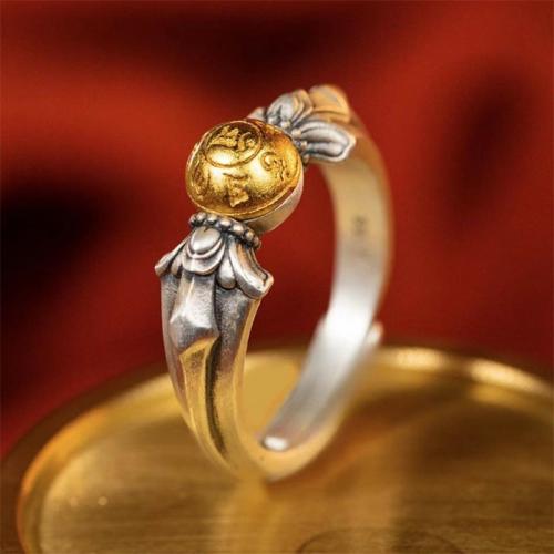 Палец кольцо-латунь, Латунь, Другое покрытие, Винтаж & Мужская & регулируемый, размер:6-10, продается PC
