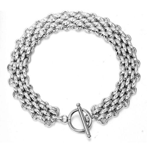 Titane bracelet en acier et bracelet, Acier titane, bijoux de mode & pour homme, couleur originale Environ 21 cm, Vendu par PC
