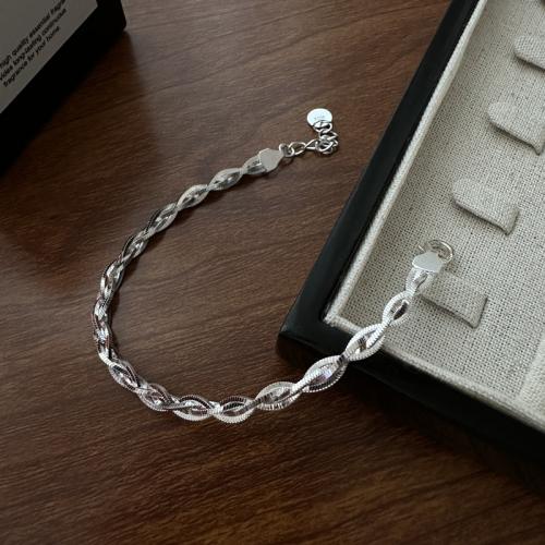 Sterling Silver Bracelets, 925 Sterling Silver, with 3cm extender chain, polished, fashion jewelry & for woman Approx 16 cm 