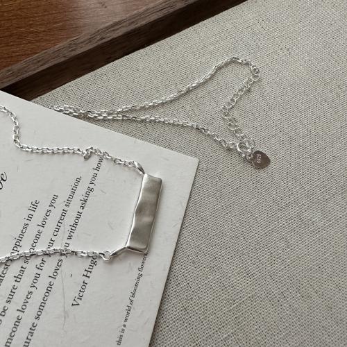 Sterling Silver Jewelry Necklace, 925 Sterling Silver, with 5cm extender chain, fashion jewelry & for woman Approx 39 cm 