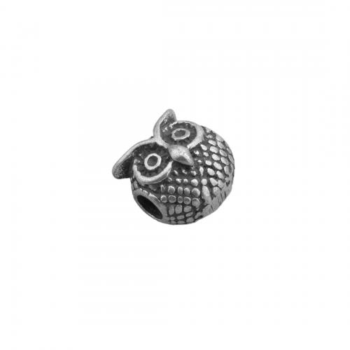 304 Stainless Steel Spacer Bead, Owl, polished, DIY Approx 3mm 