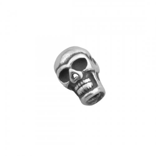 304 Stainless Steel Spacer Bead, Skull, polished, DIY Approx 2mm 