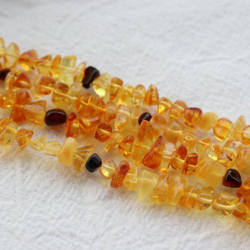 Natural Amber Beads, Nuggets, polished, DIY, yellow Approx 0.6mm Approx 39 cm, Approx 