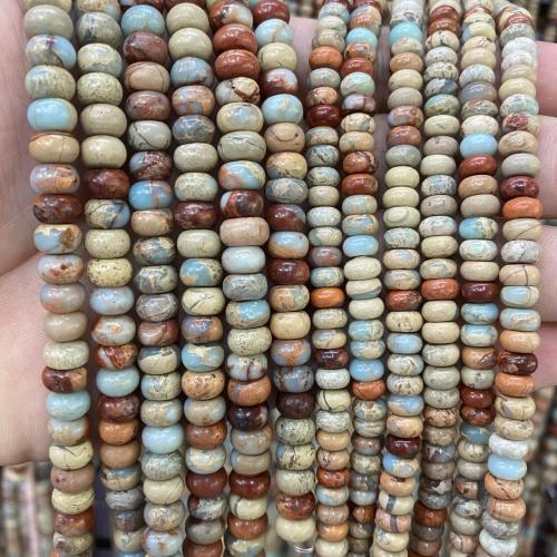 Single Gemstone Beads, Koreite, Flat Round, DIY mixed colors Approx 39 cm 