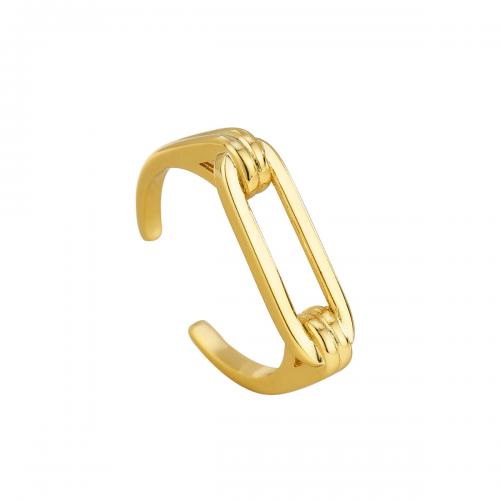 Brass Finger Ring, plated, for woman, golden, US Ring 