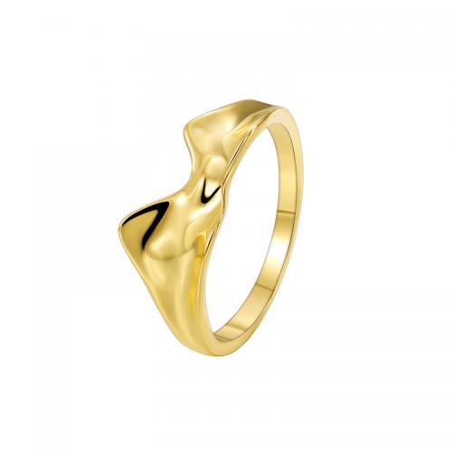 Anillo de dedo de latón, metal, chapado, diverso tamaño para la opción & para mujer, dorado, Vendido por UD