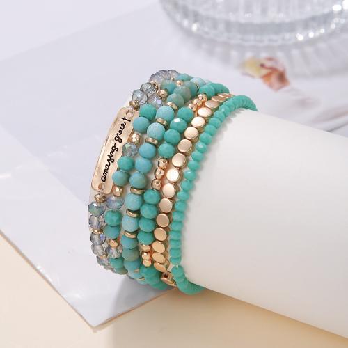 Bracelets de cristal en alliage zinc, alliage de zinc, avec cristal, bijoux de mode & unisexe, plus de couleurs à choisir Environ 16 cm é, Vendu par fixé