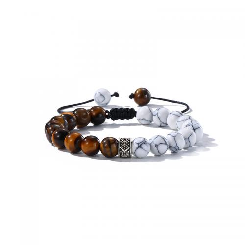 Gemstone Bracelets, Zinc Alloy, with Gemstone, fashion jewelry & Unisex Approx 16-24 cm 