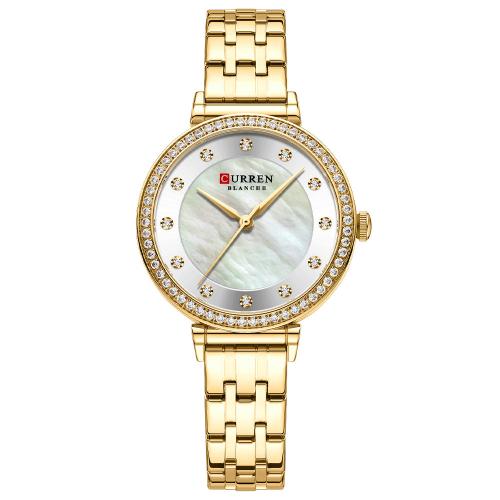 Women Wrist Watch, Glass, with 201 Stainless Steel, Japanese movement, Life water resistant & fashion jewelry & for woman & with rhinestone Approx 23 cm 
