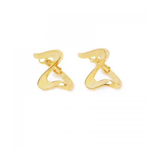 Brass Drop Earring, gold color plated, fashion jewelry & for woman 