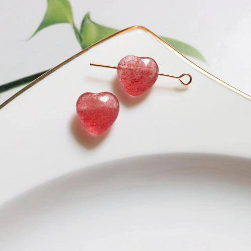 Perles nature de couleur Mix, Strawberry Quartz, Forme différente pour le choix & DIY, rose, Vendu par PC