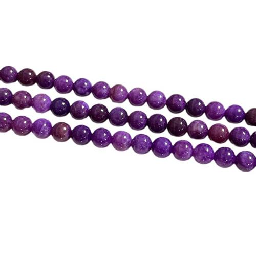 Einzelne Edelstein Perlen, Sugilit, rund, poliert, DIY & verschiedene Größen vorhanden, violett, Länge:ca. 39 cm, verkauft von Strang
