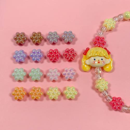 Perle acrylique, fleur, DIY, plus de couleurs à choisir Environ 4mm Vendu par sac