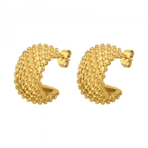 Stainless Steel Stud Earring, 304 Stainless Steel, gold color plated, fashion jewelry & for woman 