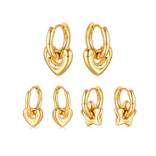 Stainless Steel Drop Earring, 304 Stainless Steel, fashion jewelry & for woman, gold 