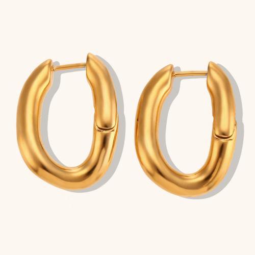 Stainless Steel Leverback Earring, 304 Stainless Steel, 18K gold plated, fashion jewelry & for woman 