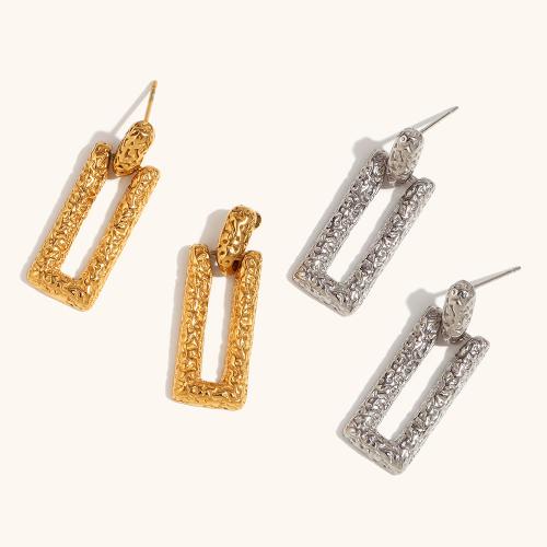 Stainless Steel Drop Earring, 316L Stainless Steel, plated, fashion jewelry & for woman & hollow 