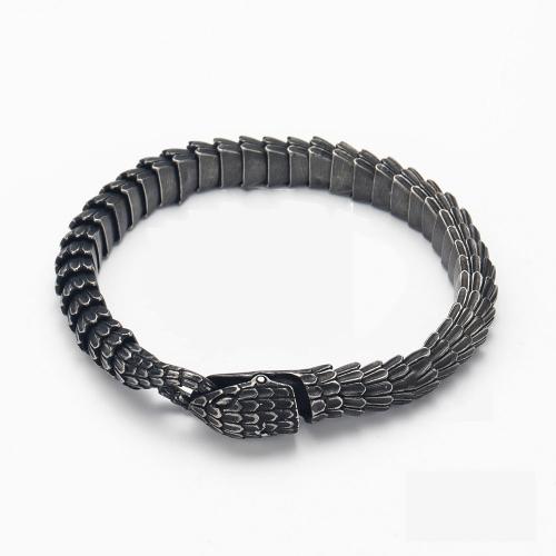 Titane bracelet en acier et bracelet, Acier titane, Placage, bijoux de mode & pour homme mm Environ 230 mm, Vendu par PC