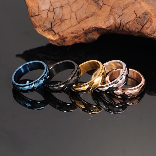 Titanium Steel Finger Ring, plated, fashion jewelry & for man mm 