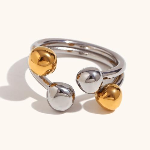 Stainless Steel Finger Ring, 316L Stainless Steel, 18K gold plated, fashion jewelry & for woman 