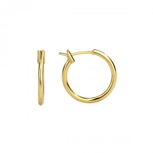 Brass Hoop Earring, plated, for woman 
