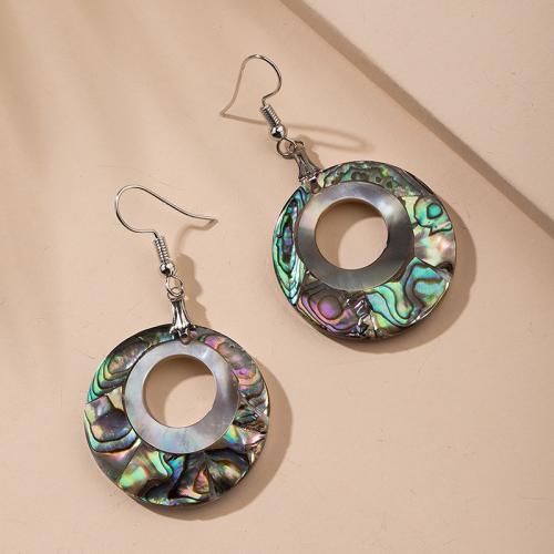 Zinc Alloy Drop Earring, with Shell, plated & for woman & with rhinestone, earring length 10-55mm 