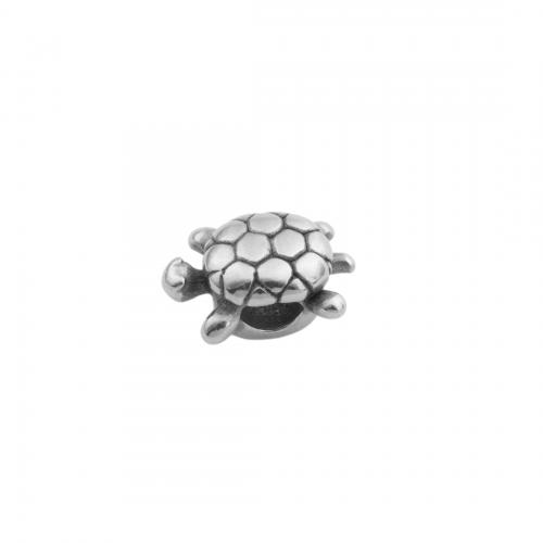 Stainless Steel Large Hole Beads, 304 Stainless Steel, Turtle, polished, DIY Approx 4.5mm [