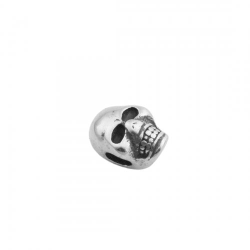 304 Stainless Steel Spacer Bead, Skull, polished, DIY Approx 5mm 