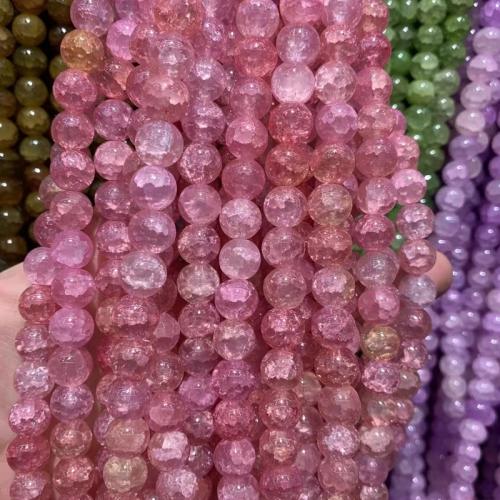 Perles en verre craquelé, Rond, DIY, plus de couleurs à choisir, 10mm, Environ  Vendu par sac