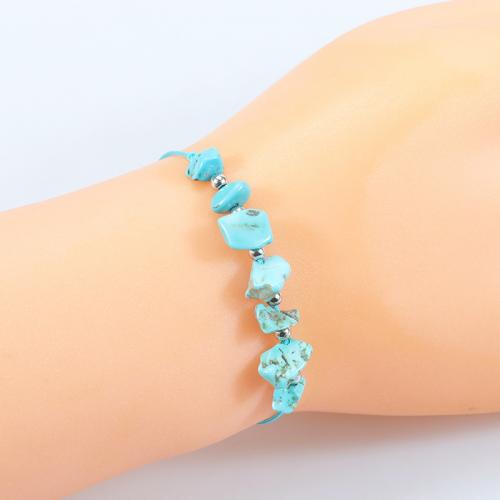 Gemstone Bracelets, Knot Cord, with Gemstone, handmade, fashion jewelry & Unisex & adjustable Approx 6-30 cm 