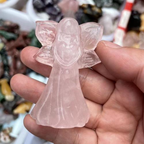 Gemstone Decoration, Fairy, Carved, for home and office, Random Color, 60mm 