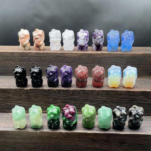 Gemstone Decoration, Carved, for home and office, Random Color, 40mm 