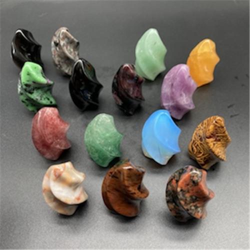 Драгоценный камень украшения, Полудрагоценный камень, факел, резной, для дома и офиса, Случайный цвет, 40mm, продается PC