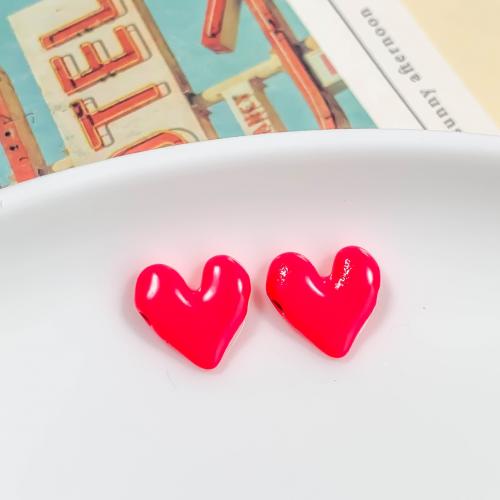 Zinc Alloy Heart Beads, stoving varnish, DIY Approx 1.9mm [