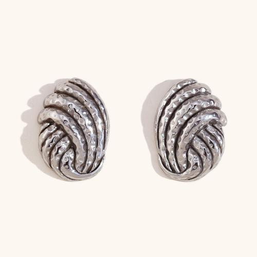 Stainless Steel Stud Earring, 316L Stainless Steel, Vacuum Ion Plating, fashion jewelry & for woman, original color 