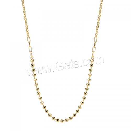 Collar de latón hecho a mano, metal, chapado, para mujer, dorado, longitud:aproximado 45-50 cm, Vendido por UD
