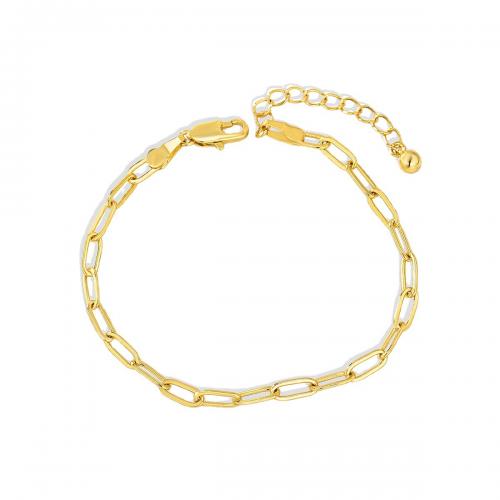 Bracelets en laiton, Placage, pour femme, doré Environ 19 cm, Vendu par PC