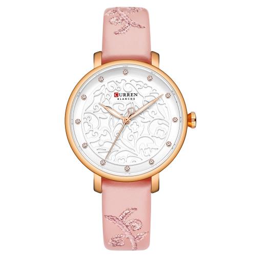 Bracelets de montre pour femmes, verre, avec Cuir, mouvement japonais, Résistant à l’eau de vie & bijoux de mode, plus de couleurs à choisir Environ 22 cm, Vendu par PC