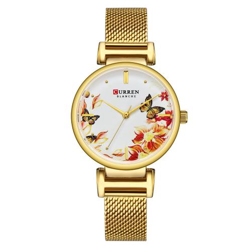 Women Wrist Watch, Glass, with 201 Stainless Steel, Japanese movement, Life water resistant & fashion jewelry & for woman Approx 22 cm 