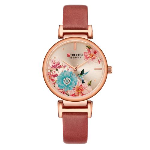 Women Wrist Watch, Glass, with Leather, Life water resistant & fashion jewelry & for woman Approx 22 cm 
