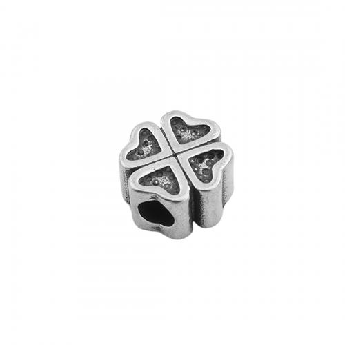 304 Stainless Steel Spacer Bead, Four Leaf Clover, polished, DIY Approx 3.5mm 