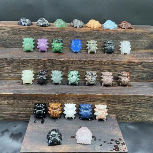 Decoración de semi piedras preciosas, Araña, Tallado, para el hogar y la oficina, Color aleatorio, 50mm, Vendido por UD
