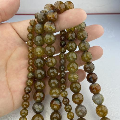 Natürliche Drachen Venen Achat Perlen, Drachenvenen Achat, rund, DIY & verschiedene Größen vorhanden, keine, verkauft von Strang