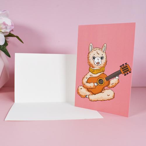 Greeting Card, Paper, with Offset Paper, Collapsible 