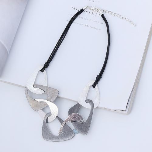 Baumwolle Wachs Halsband, Wachsschnur, mit Eisen, Modeschmuck & für Frau, Länge:ca. 48 cm, verkauft von PC