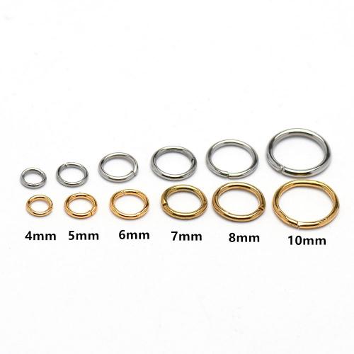 Saw Cut Stainless Steel Closed Jump Ring, 304 Stainless Steel, Vacuum Ion Plating, DIY 