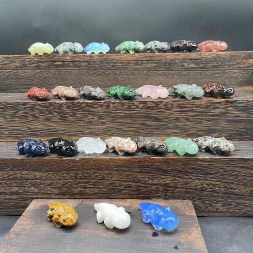 Gemstone Decoration, Fish, Carved, for home and office, Random Color, 50mm 