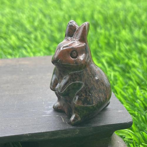 Gemstone Decoration, Natural Stone, Rabbit, Carved, for home and office & cute 40mm 
